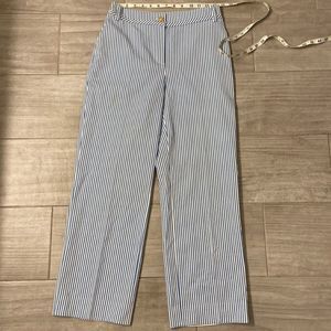 St. John Blue and White Striped Women’s Pants Size 8